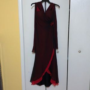 Jovani black and red gown